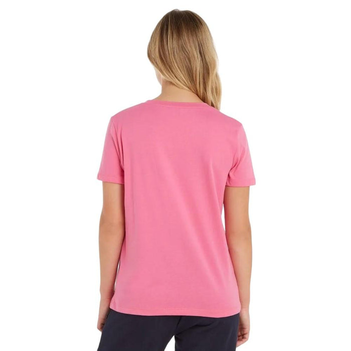 Tommy Hilfiger T-Shirt Femenino Regular_Hilfiger_C-Nk_Tee_Ss Radiant_Pink