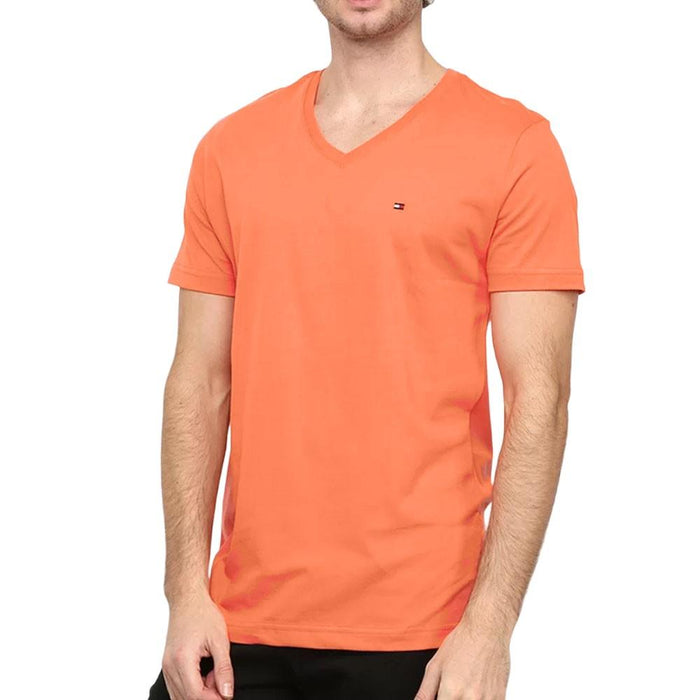 Tommy Hilfiger T-Shirt Masculino |Wcc_Essential_Cotton_Vneck_Tee Hawaiian_Coral