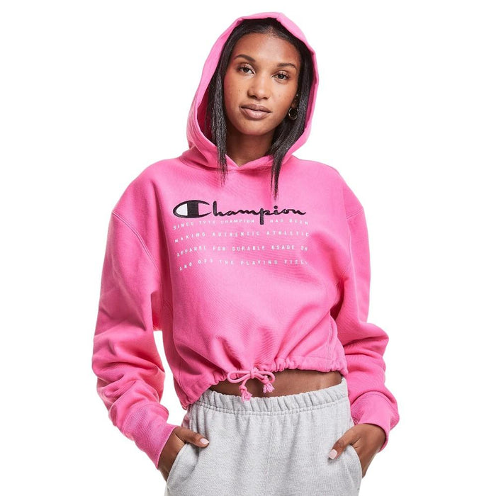 Champion Pullover Femenino Rw_Po_Hood Reef_Pink