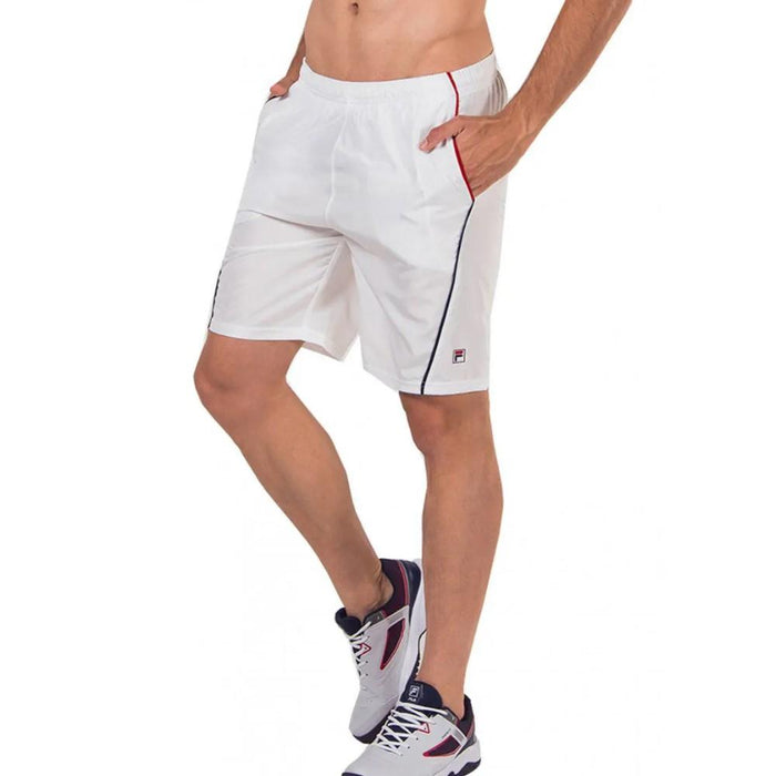 Fila Tenis Long_Shorts Masculino Cinci_II_7,5" Blanco/Marino/Rojo