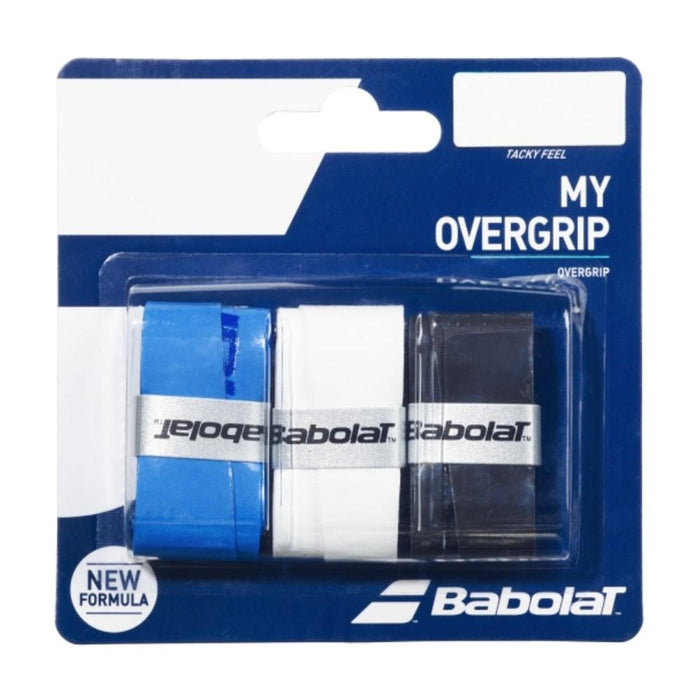 Babolat Tennis Grips My_Overgrip_X3 Negro_Azul_Blanco