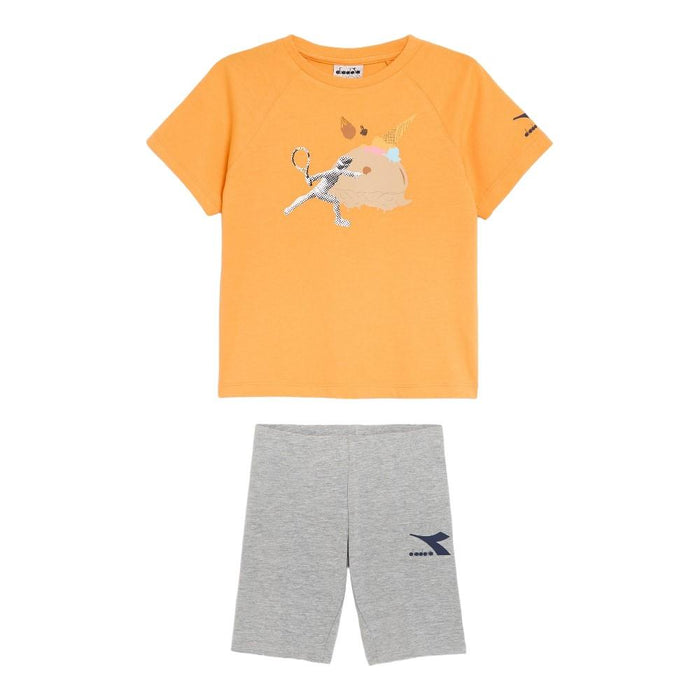 Diadora Conjuntos Junior Set_Ss_Sport_Art Orange_Tangerine