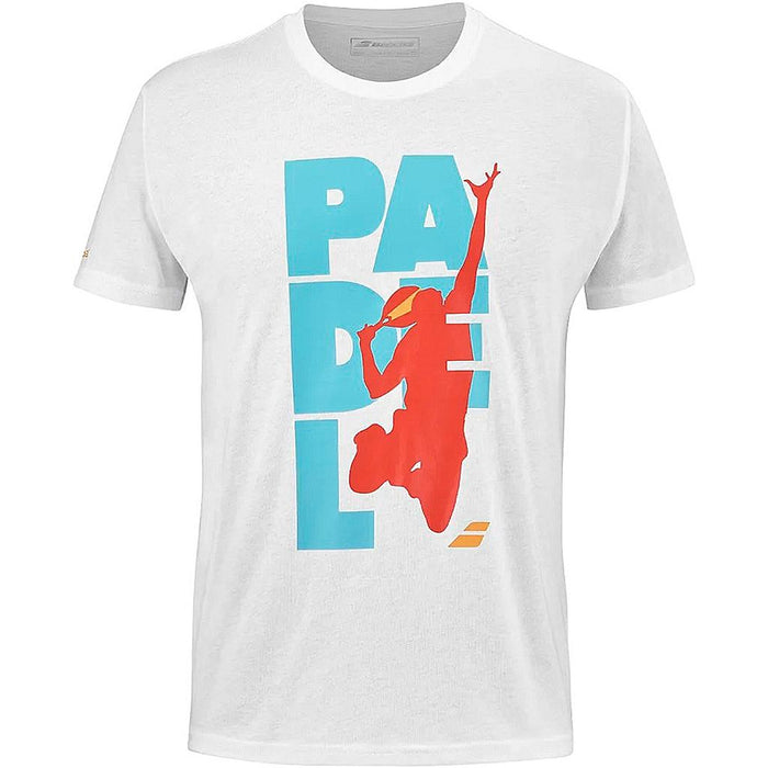Babolat Padel T-Shirt Masculino Padel_Cotton_Tee White/White