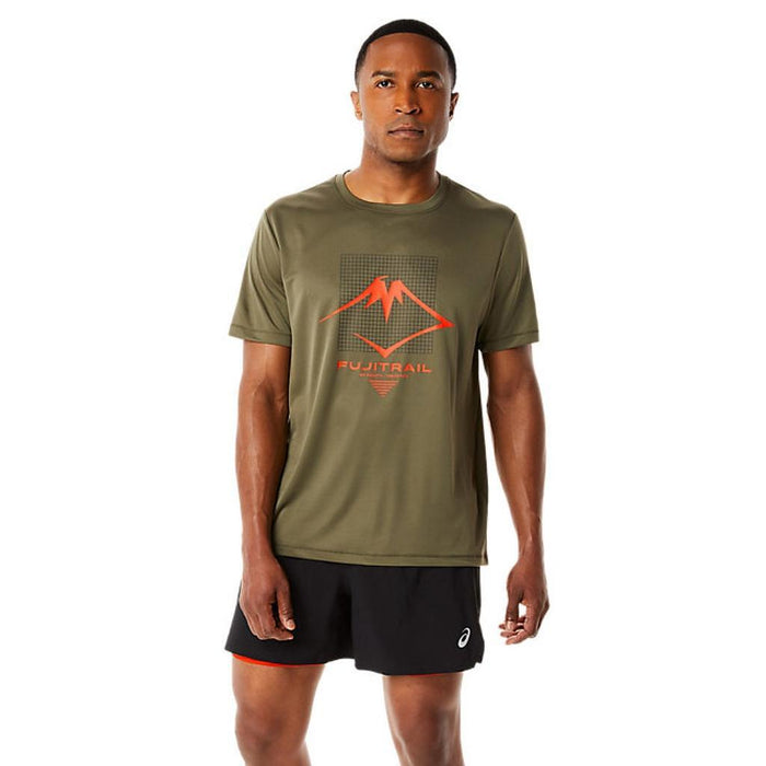 Asics T-Shirt Masculino Fujitrail_Logo_Short_Sleeve_Top Mantle_Green