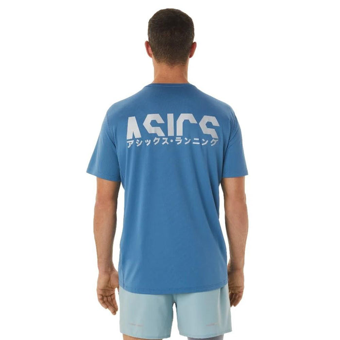 Asics T-Shirt Masculino Katakana_Short_Sleeved_Top Blue
