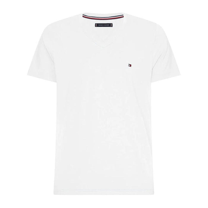 Tommy Hilfiger Masculino T-Shirts_S/S_Core WWC_Essential Cotton_Vneck White