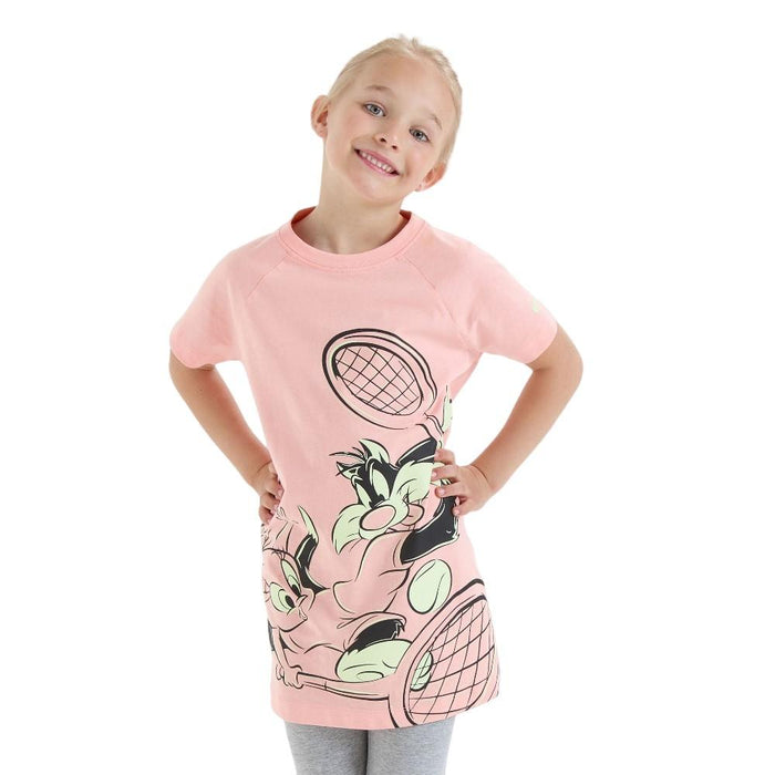 Diadora T-Shirt Femenino Jg.Maxi T-Shirt Ss Wb Pink_Melody
