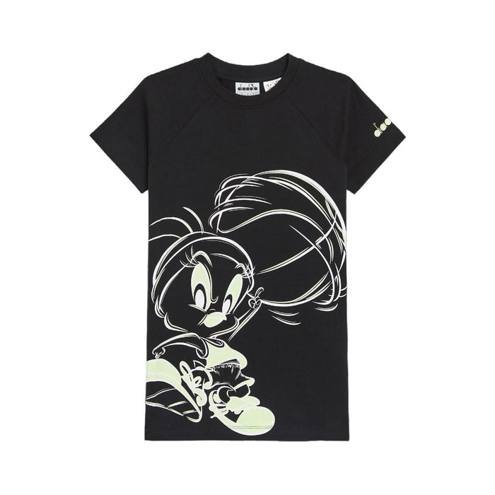Diadora T-Shirt Femenino Jg.Maxi T-Shirt Ss Wb Black