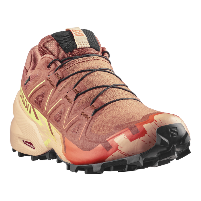 Salomon Calzados Deportivos Femenino Trail Running Speedcross 6 Gtx Pecan Bro/Almond Cream/Snny Lime