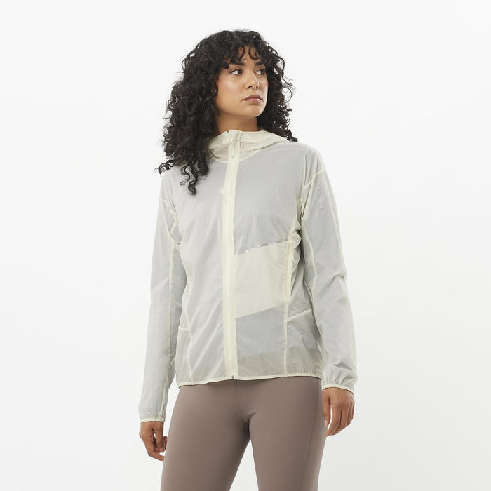 Salomon Prendas Camperas Femenino Running Sense Aero Wind Jkt Icicle