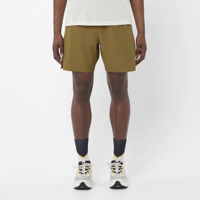 Salomon Prendas Shorts Masculino Running SHKout C 7"  Shts No L Brilliant Olive