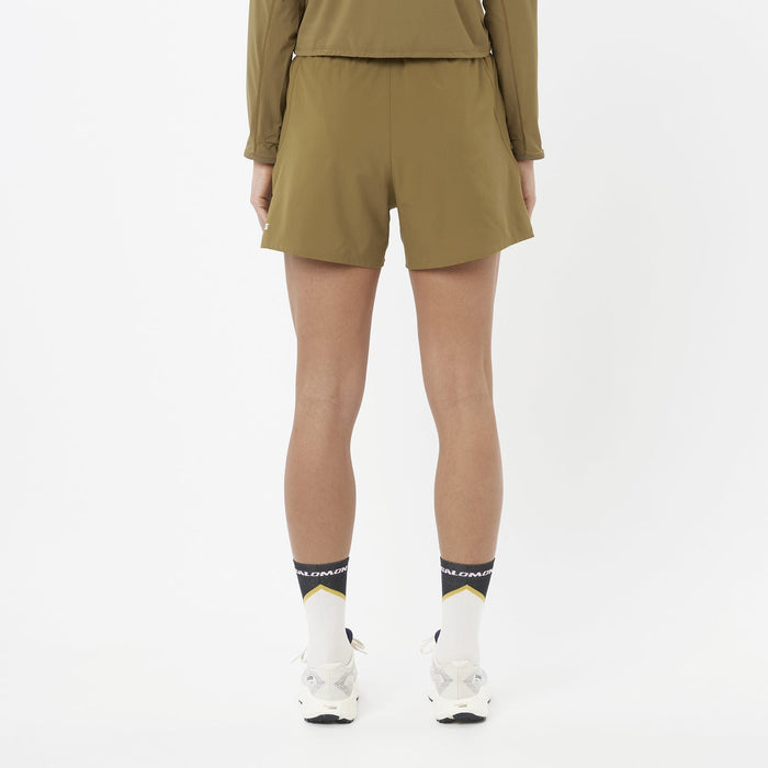 Salomon Prendas Shorts Femenino Running SHKout Core Shorts 4 Brilliant Olive