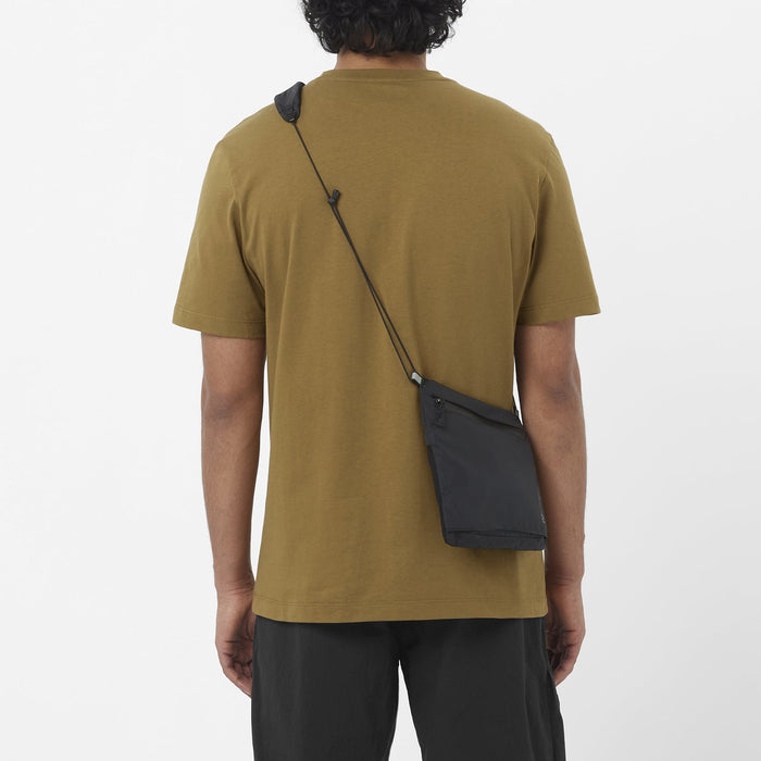 Salomon Prendas Remeras Masculino Running Chest Logo Regular Tee Brilliant Olive
