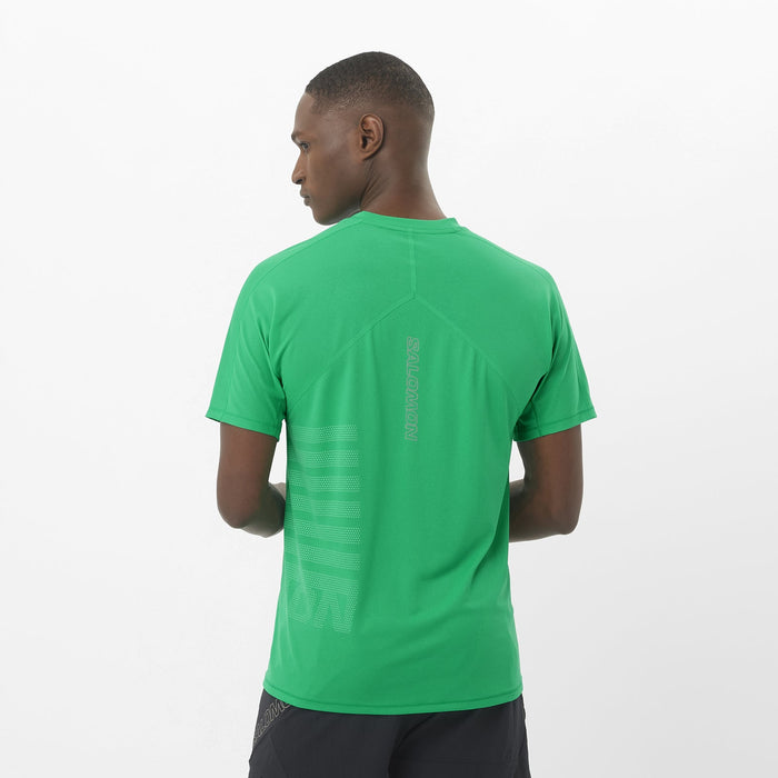 Salomon Prendas Remeras Masculino Running Sense Aero Ss Tee Gfx Parakeet/Spearmint
