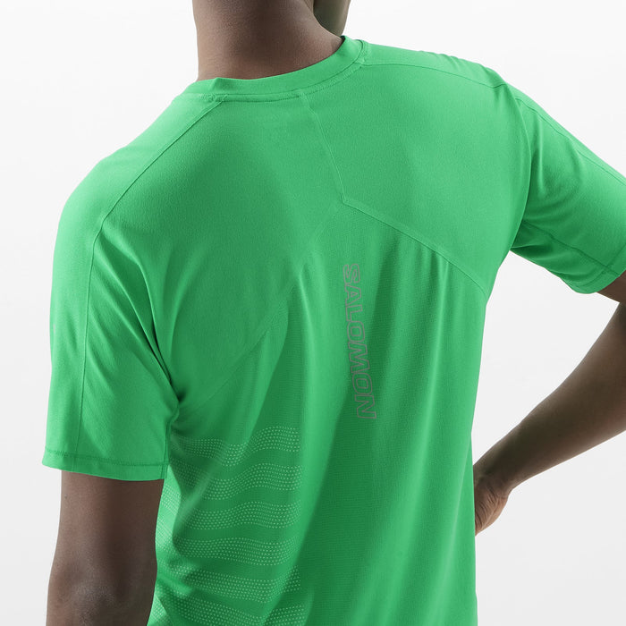 Salomon Prendas Remeras Masculino Running Sense Aero Ss Tee Gfx Parakeet/Spearmint