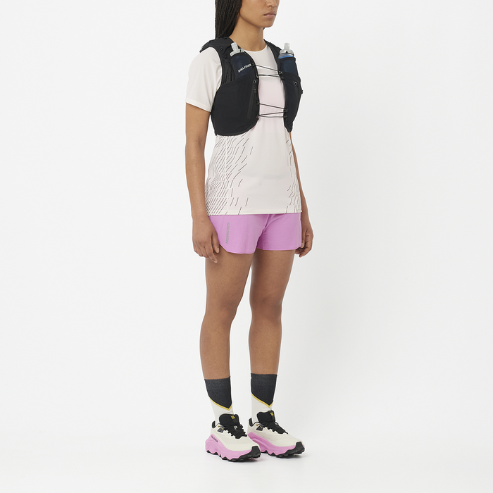 Salomon Prendas Remeras Femenino Running Sense Aero Ss Tee Gfx White
