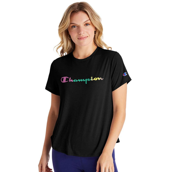 Champion T-Shirt Femenino Script_Logo_Tee Black