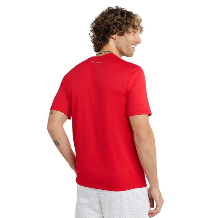 Champion Remeras Masculino Double Dry Core Tee Scarlet