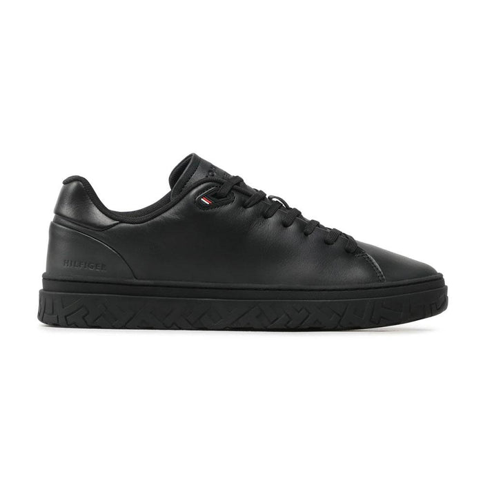Tommy Hilfiger Casual Masculino Modern_Iconic_Court_Cup_Leather Black