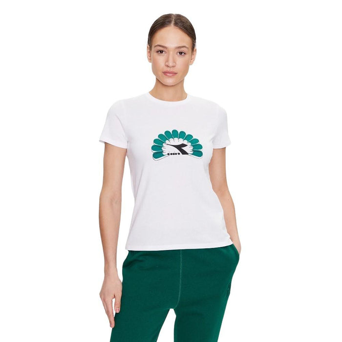 Diadora T-Shirt Femenino T-Shirt _SS_G_Graphic Optical_White