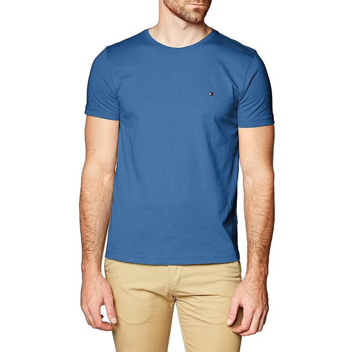 Tommy Hilfiger T-Shirt Masculino Wcc_Essential_Cotton_Tee Greek_Isle_Blue
