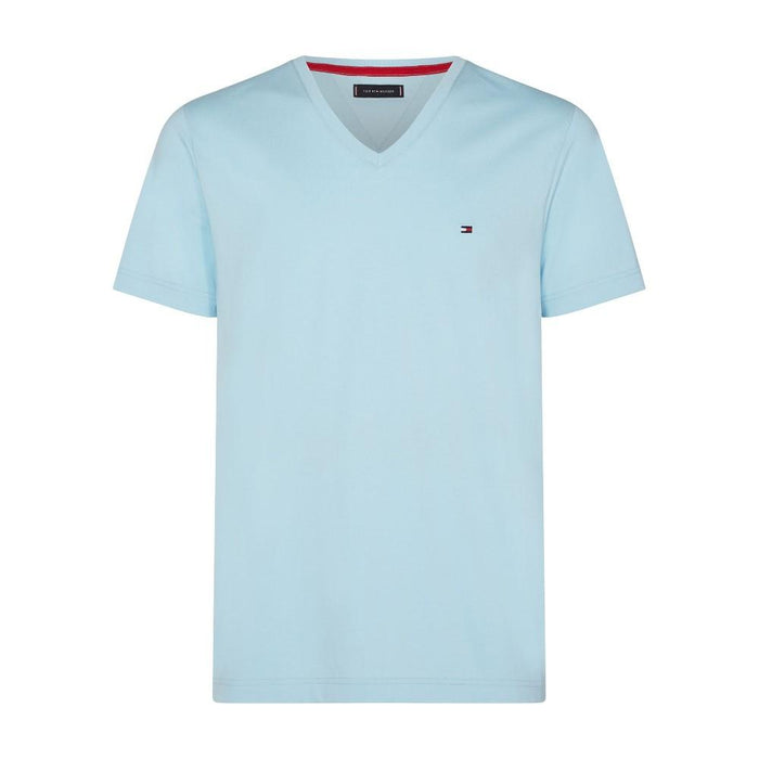 Tommy Hilfiger Masculino T-Shirts_S/S_Core WCC_Essential_Cotton_V-Neck_Tee Cool_Blue