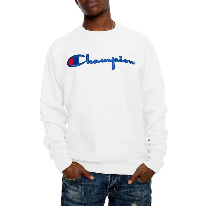 GF70Y08069-WHC Champion Sweatshirt Masculino Cropped_Fit_Sweatshirt White