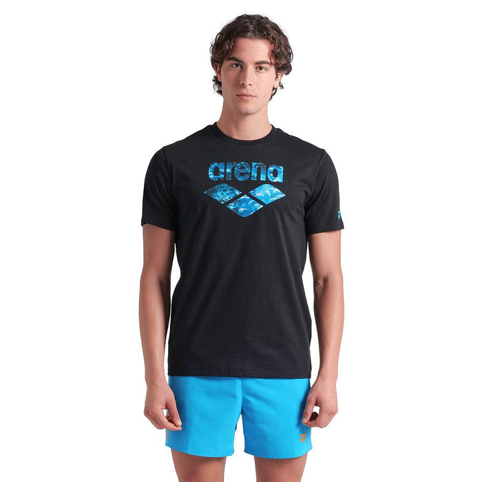 009403-500 Arena Remeras Masculino Moda Water Prints T Shirt Black