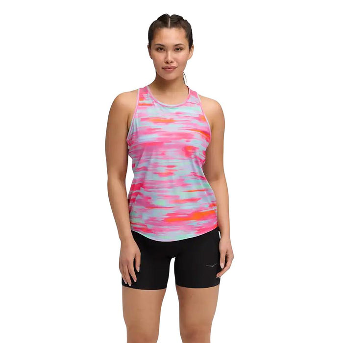 Hoka Musculosas Femenino Running Airolite 2.0 Tank Pink Blurr