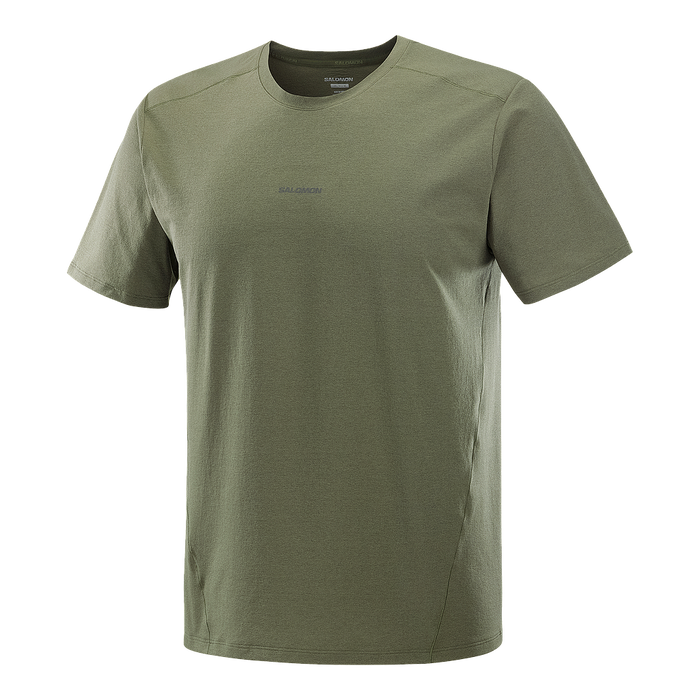 Salomon Remeras Masculino Running Trackline SS Tee Grape Leaf