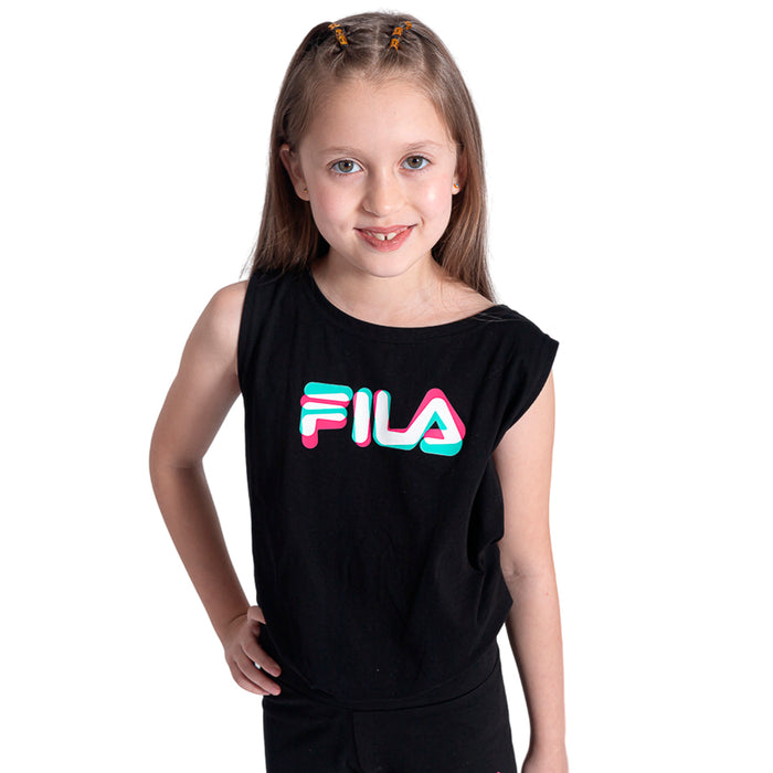 Fila Remeras Niños Aurora T Shirts Black
