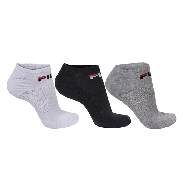 Fila Lifestyle Medias Unisex Tripack Cañoo Corto Blanco/Negro/Merge