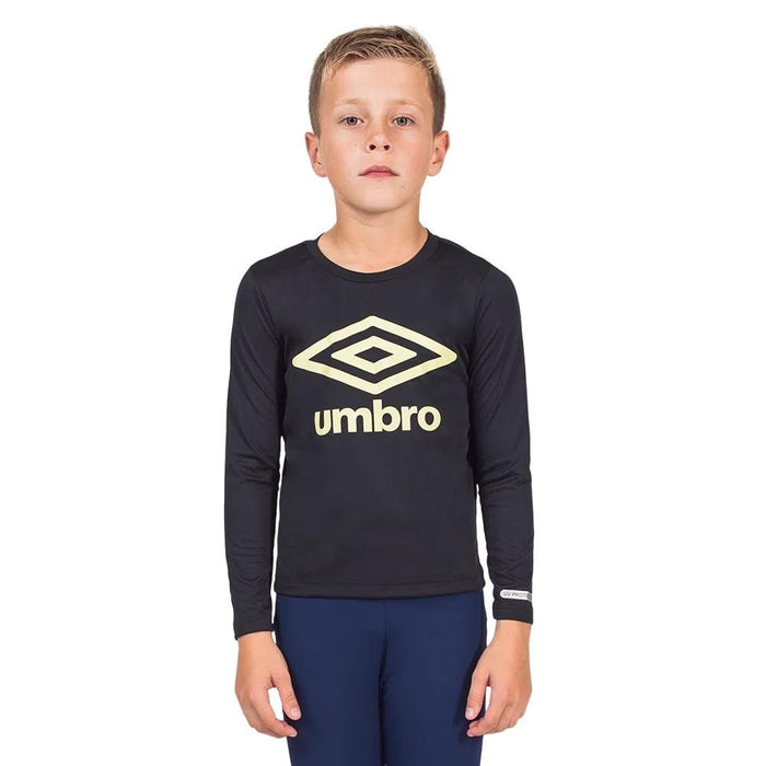 Umbro Junior T-Shirts ML Basic UV Negro