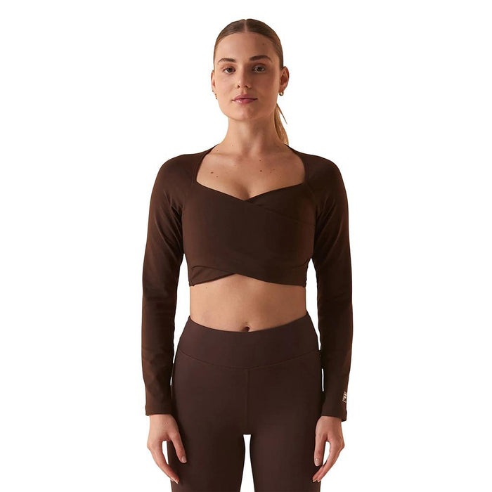 Fila Remeras Mangas Largas Femenino Training Blouse Touch Gym Dark Brown