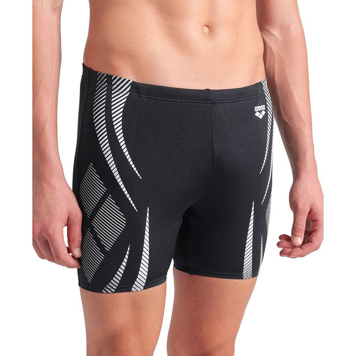 Arena Short de Baño Masculino Natacion Poseidonia Swim Mid Jammer Black/White