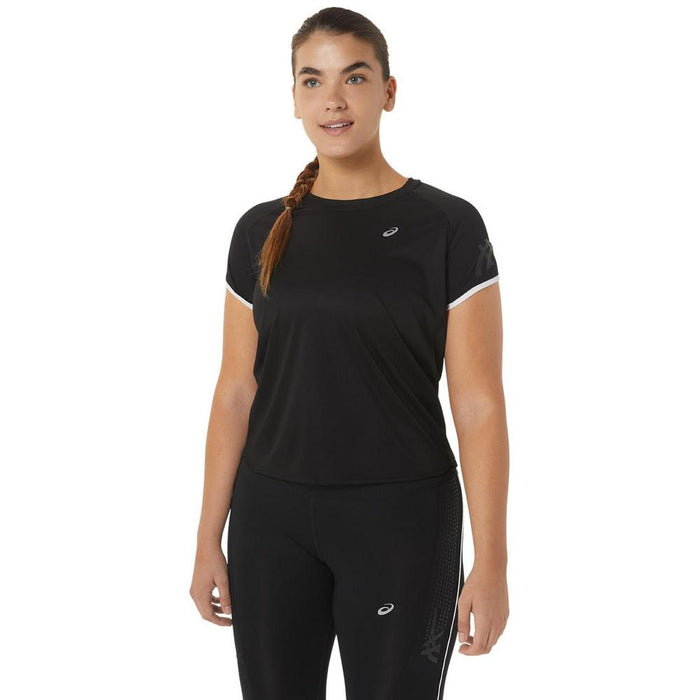 Asics Remeras Femenino Running Icon Ss Top Performance Black