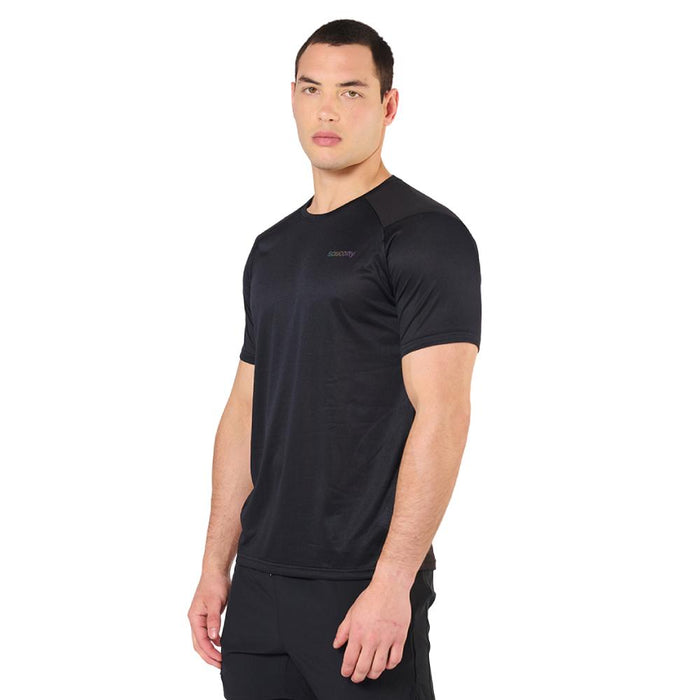 Saucony Remeras Masculino Running Elevate Short Sleeve Black