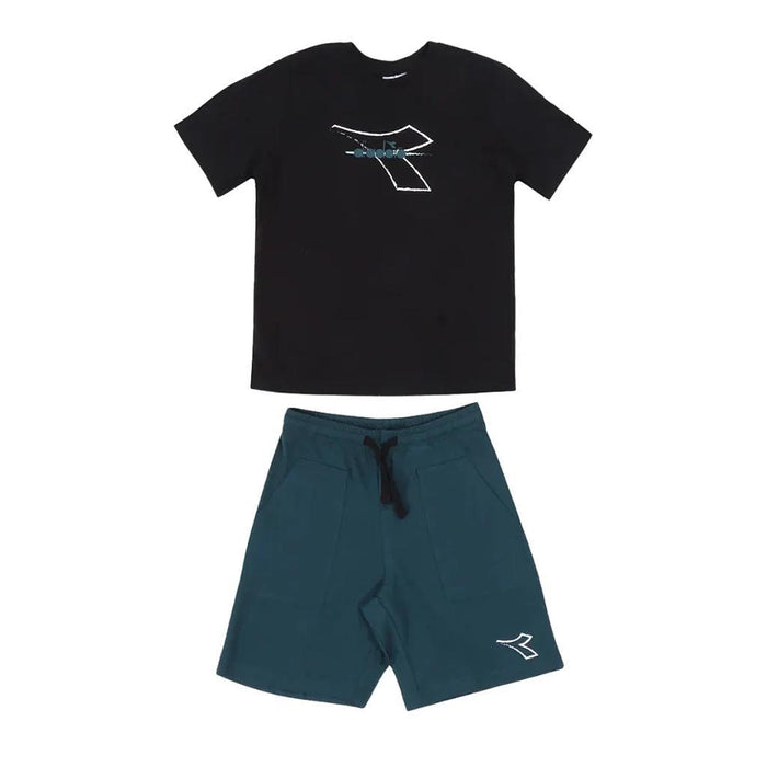 Diadora Conjuntos Niños Moda Jb. Set Essential Sports Ss Black