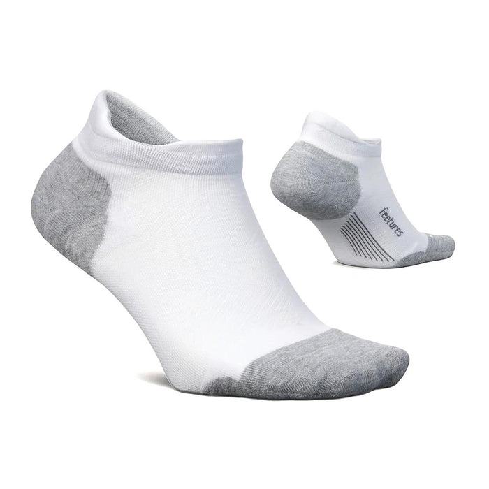 EC5041582 Feetures Medias Unisex Running Elite Max Cushion No Show Tab White