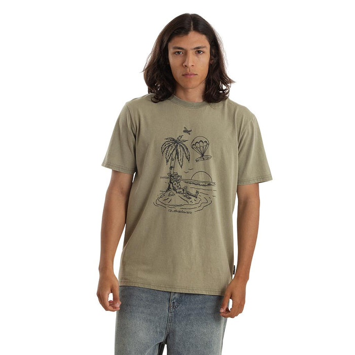 Quiksilver Remeras Masculino Moda Tuned Out Green
