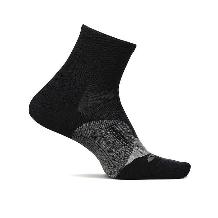 E2051592 Feetures Medias Unisex Running Elite Light Cushion Quarter Black