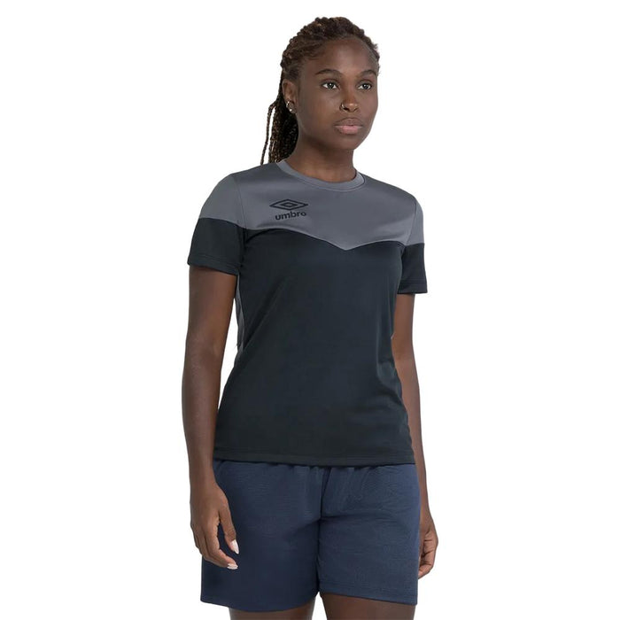 Umbro Camisetas Femenino Futbol T-Shirt Stadion Negro/Grafito