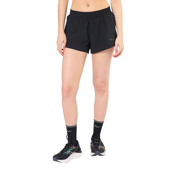 Saucony Shorts Femenino Running Outpace 3 Black