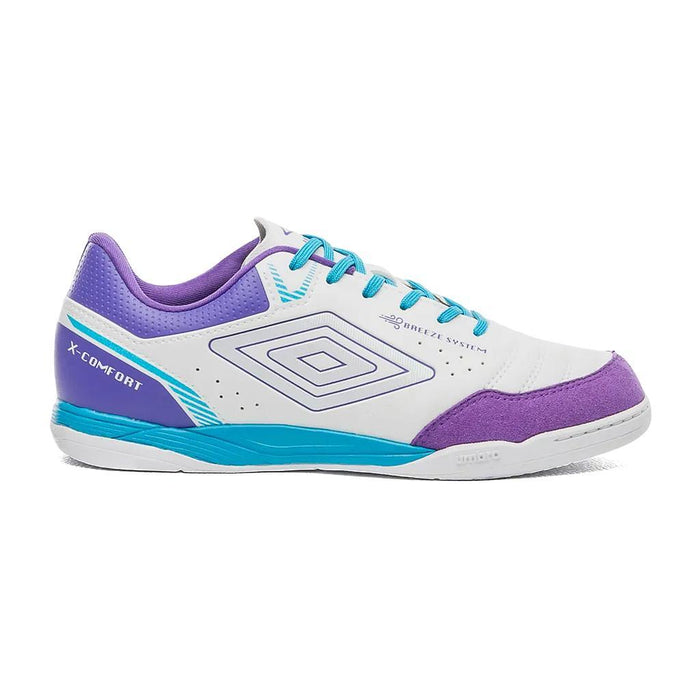 Umbro Indoor Unisex Futbol X-Comfort White/Electric Purple/Atomic Blue