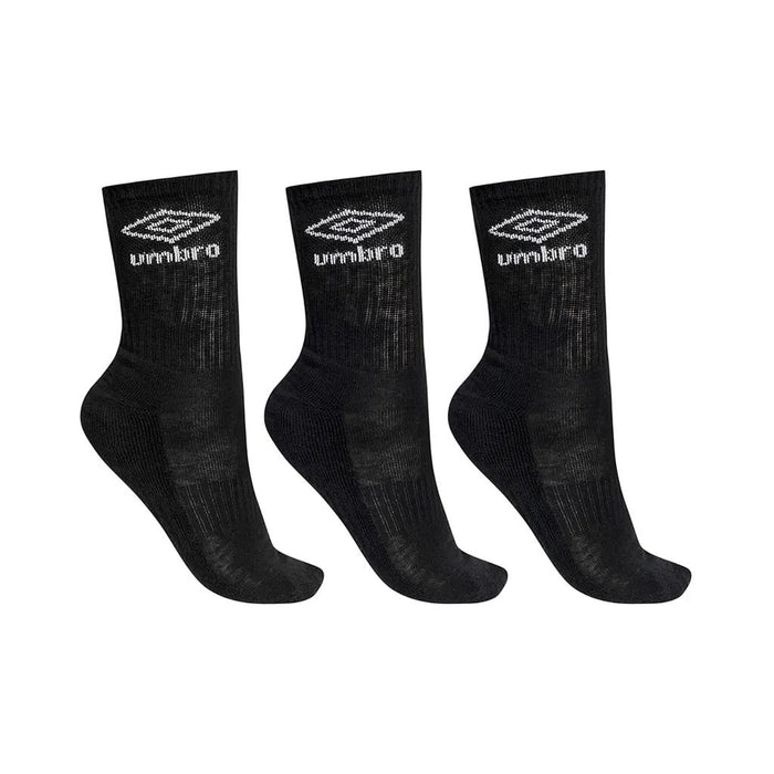 U23PF00049-111 Umbro Medias Unisex Moda Tripack Cano Medio Black