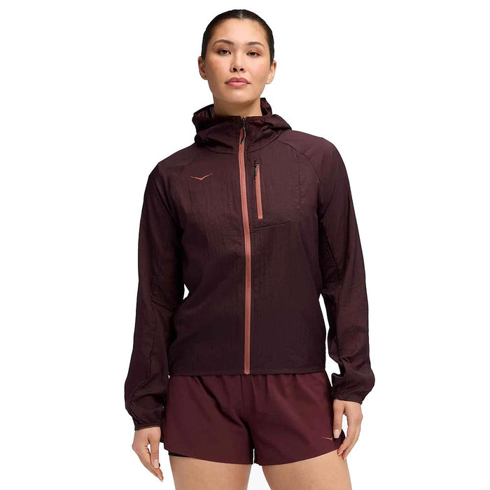 Hoka Camperas Femenino Running Skyflow Jacket Blackcherry