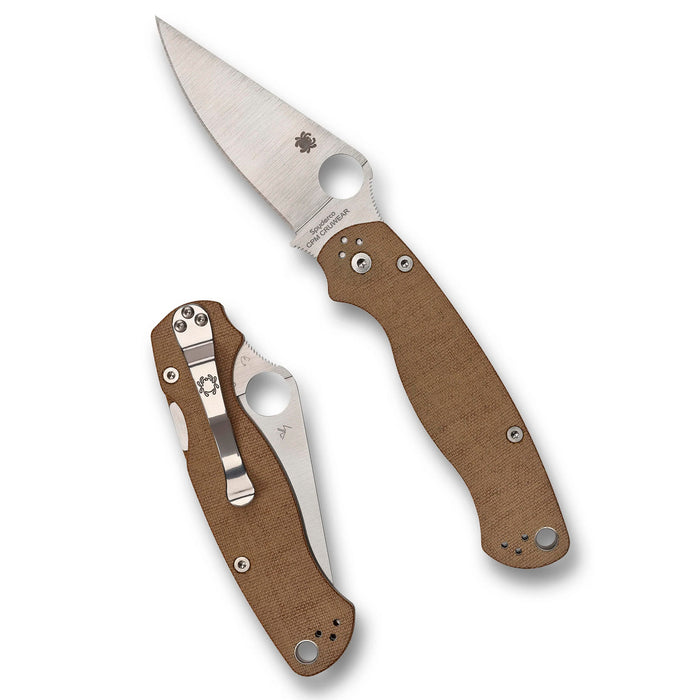 Cuchillo SPYDERCO Para Military 2 Brown Micarta CPM CRU-WEAR