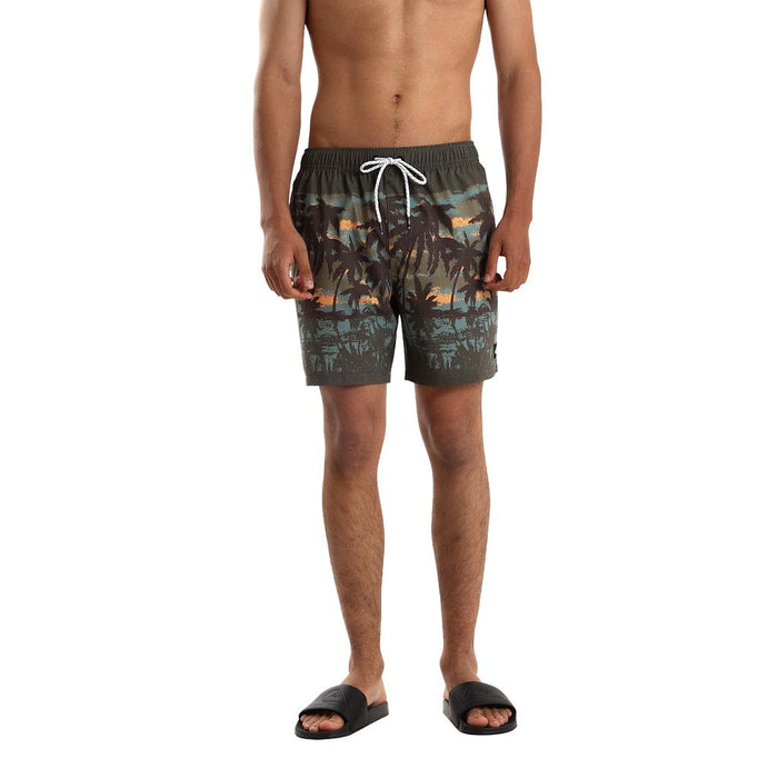 Quiksilver Shorts de Baño Masculino Moda Volley Tropicano