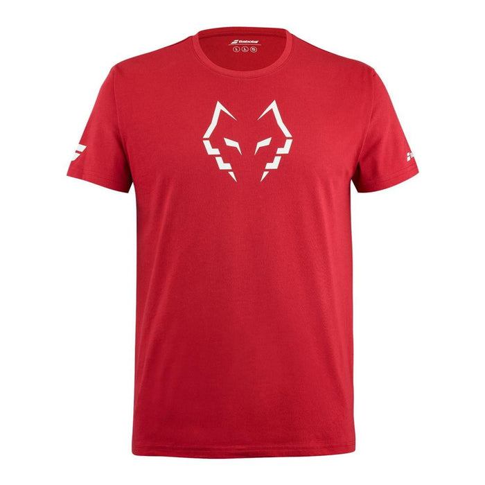 Babolat Remeras Masculino Padel Cotton Tee Lebron Red Dahlia