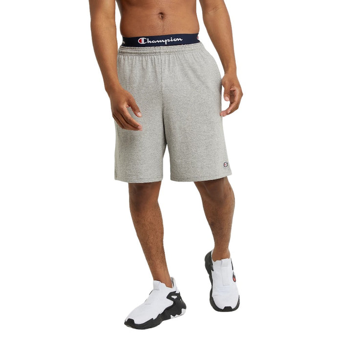 Champion Masculino 9-Inch Jersey Short With Pocket Oxford Gray